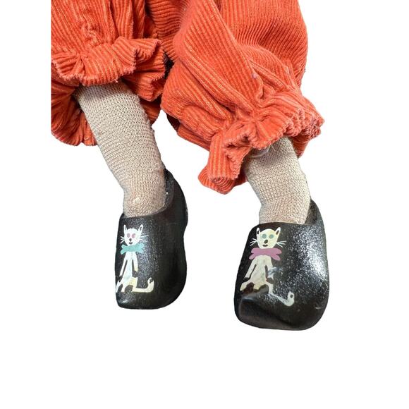 Vintage Nylon Hose Art Witch with Broomstick Halloween - Picture 5 of 12